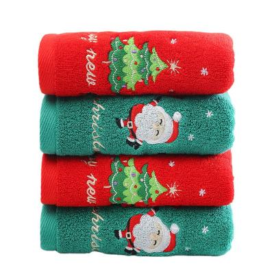 China Christmas Hypoallergenic Warm High Quality Cotton Rectangle Fashion Soft Newborn Face Towel for sale