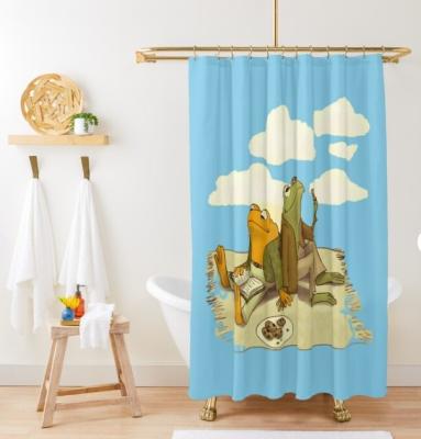 China Sustainable 003 polyester Customized print curtain waterproof 3D Digital PrintingWaterproof shower curtain hot sale for sale