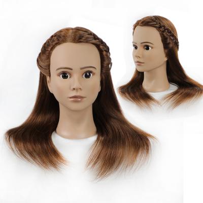 China Silky Straight Wave Hair Dye Perm Hair School Mannequin Heads Training Mannequin Head Salon Practice Salon Hair Salon Practice Mannequin Heads Blonde Light Cut Mock Cut for sale