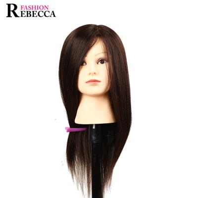 China Dummy Barber Practice Head For Training Doll Dummy Barber Practice Head REBECCA Cosmetology Mannequin Human Hair Mannequin Hair Practice Head Doll for sale