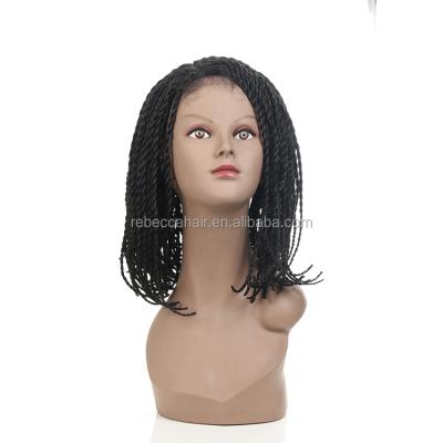 China Synthetic Lace Front Wigs Bob Senegalese Style Cheap Braided African American Braids Lace Front Wigs For Black Women With Baby Hair for sale