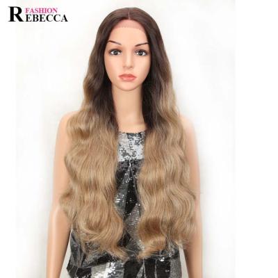 China Super Wave Synthetic Lace Front Wig Baby Hair 24