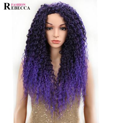 China Jerry Curl Hot Sale Lace Front Wig Synthetic Wearing Comfortable Synthetic Lace Wig Good Price And High Quality Synthetic Wig for sale