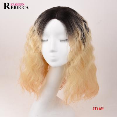 China Hot Selling Rebecca Fashion Wigs Synthetic Lace Front Wig Good Quality Synthetic Lace Front Wig Heat Resistant Body Wave Wigs for sale