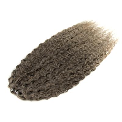 China Super Braiding Hair V-Tip Crochet Braid Hair Long 18 to 30inches 100 to 300g Mini Deep Curly Twist Synthetic Hair Braiding Hair Extension for sale