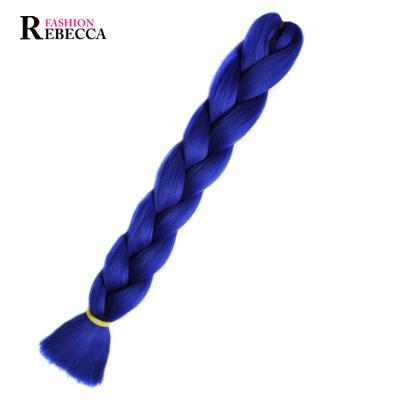 China Yaki Rebecca Wholesale Synthetic Hair Extension Ombre Braiding Hair Raw Material High Quality Elephant Braid Synthetic Braiding Hair for sale