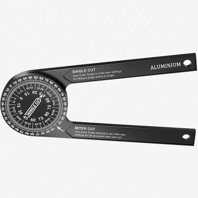 China 180/360 Degree Oblique Protractor Angle Tool Goniometer Goniometer Metal Single Arm Measuring Angle ZICAR for sale