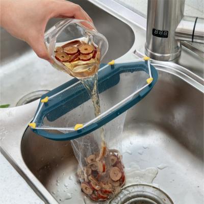 China Disposable Drain Food Waste Strainer Kitchen Corner Sink Strainer Filter Bags Disposable Leftover Drain Holder for sale