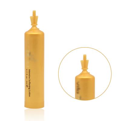 China Factory Wholesale Customized Gold Cosmetic Soft Plastic Facial Tube Packaging Cream Soft Cosmetic Eco-friendly With One Time Use Head for sale