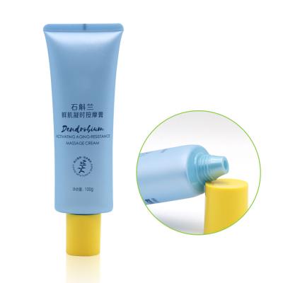 China Wholesale Custom Empty Plastic Oval Blue Detergent Tube Sunscreen Cream Makeup 60Ml Pe Cosmetic Packaging Tube Concealer Eco-friendly for sale