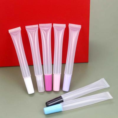 China Eco-Friendly Private Label Custom Empty Squeeze Clear Black Pink White Logo Lip Balm Plastic Tube Containers for sale