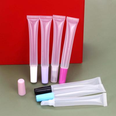 China Wholesale 10Ml 15M Empty Luxury Lipgloss Customized Unique Plastic Cosmetic Soft Tube Lip Balm Tube Eco-friendly for sale