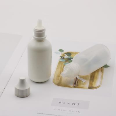 China Custom Silk Print Cylinder 2oz 60ml PET Essential Oil Eliquid Hair Oil Eye Oil Eye Dropper Bottles White Plastic Bottles Custom Made Eco-friendly for sale