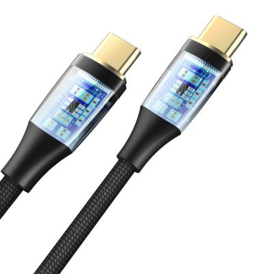 China MP3/MP4 Player MINDSBEE High Density Braided Protection Charging TYPE C Quick Charging To C Charger USB Transparent Cable 1.2m/1.8m for sale