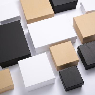 China Recyclable Brown Kraft Paper Gift Box Bottom And Lid For Gifts Jewelry Packaging for sale