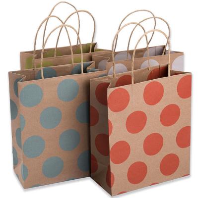 China Best Price Recyclable Custom Printed Kraft Paper Gift Bag Shopping Bag With Twisted Handle Clothes Package for sale