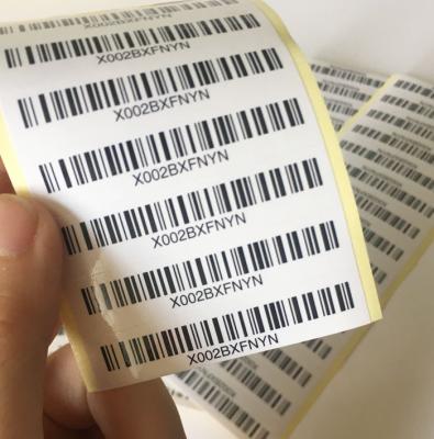 China Waterproof Cheap Price Stickers Custom Adhesive Barcode Printing Custom Labels for sale