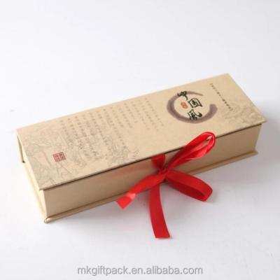 China Best Price Recyclable Kraft Paper Cardboard Gift Box With Ribbon Closure For Jewelry Packaging for sale