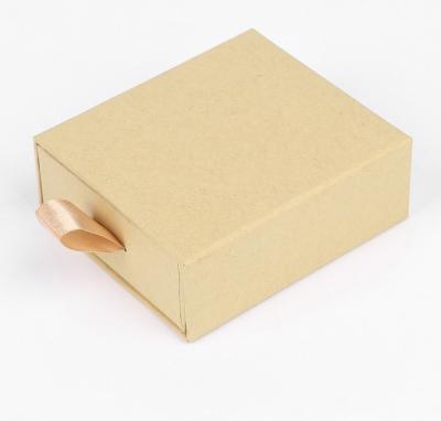 China Recycled Brown Materials Good Quality Cell Phone Accessories Kraft Paper Slide Drawer Box Customized for sale