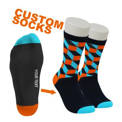 China Antibacterial (Fiscal Year) Custom Design Dress Sock Custom Logo Crew Socks Running Lot for sale