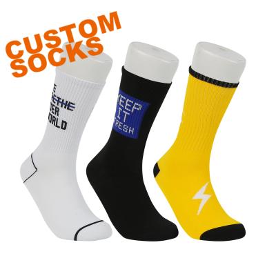 China Brand Antibacterial Custom Unisex Socks (Fiscal Year) Logo Socks Custom Elite for sale