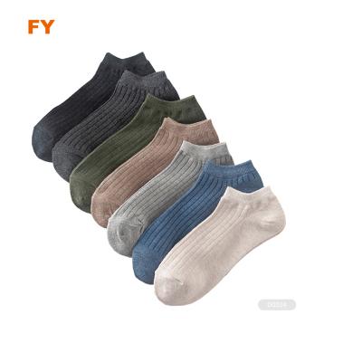 China ZJFY- D054 Antibacterial Mens Low Cut Ankle Socks Mens Sneaker Socks Shortly 100 Cotton Ankle Men's Socks for sale