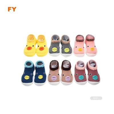 China ZJFY- I0079 Breathable Baby Socks With Sole Rubber Kids Socks Shoes for sale