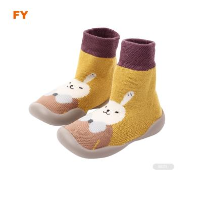 China ZJFY- I0080 Breathable Kids Shoes Rubber Sole Socks for sale