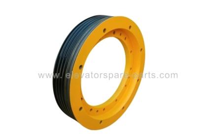 China Cast Iron Elevator Pulley Traction Wheel 630*4*12mm Mitsubishi Elevator Components for sale