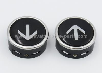 China COP LOP Elevator Button FL-PW 27mm Button Diameter 3 Pins Black Color Small Size for sale