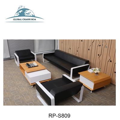 China Adjustable Modern Office Sofa Couch (Height) Sectional Reception Sofa Sectional Sofa With Stainless Steel Legs for sale