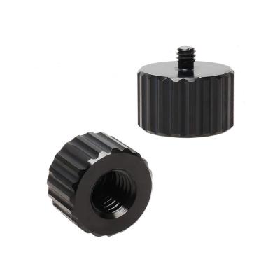 China Pan Factory Custom Aluminum 3/8 inch Female to 1/4 inch Male Thread Tripod Adapter Connector Camera Screw for sale