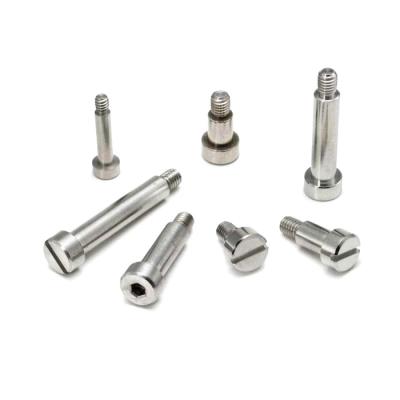 China Stainless Steel Manufacturing Shoulder Screws Stainless Steel Cheese Head Clutch Brake Flat Notched Slotted Shoulder Bolts for sale