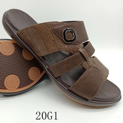 China EVERGREEN Arabic Slippers Arabic Slippers Men High Slippers Mens PU Sandals Factory Quantity Wholesales for sale