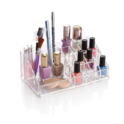 China Factory Price Makeup Cosmetic Display Box Clear Acrylic Cosmetic Storage Freshness Keeping Organizer Desktop for Lipstick for sale