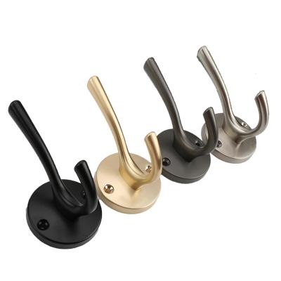 China Factory viable wholesale clothes hooks zinc alloy wall mounted hooks for hanging coats bags hat clothes hooks for sale