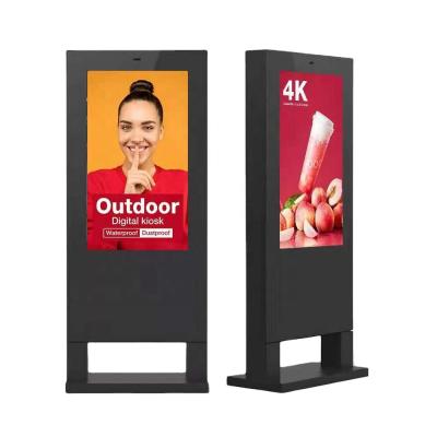 China 55 inch outdoor 4k screen 65 inch doubleside visual outdoor totem digital signage lcd advertising player for sale