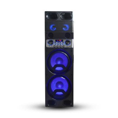 China Hot Selling 10 Inch Double Bass Loud Sound Power Amplifier EZCast Case Karaoke Tower Wireless Speakers PA System Super Wood Blue Tooth for sale