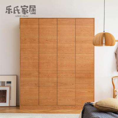 China Contemporary simple solid wood wardrobe floor Japanese style cloud wardrobe wooden storage cabinet whole house custom modern logs for sale