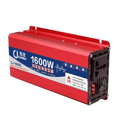 China Aliminum Alloy Shell Power Inverter 1600 Watt Pure Sine Wave 12 220V To 1600W Inverter Pure Sine Wave Inverter for sale