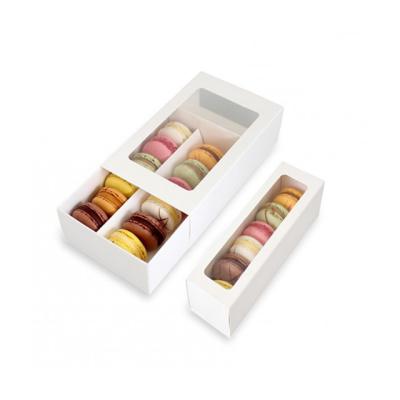 China Recyclable Drop Shipping Eco - Friendly Pink Package Box Cookie Tins Gift Drawer Box For Macaroon for sale