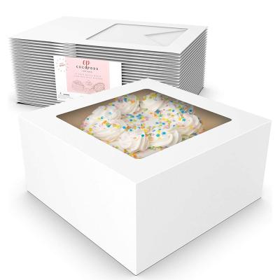 China Wholesale Recyclable Automobile Pop Bakery Box Auto White Paper Cake Box Donut Box for sale