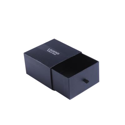 China Factory Custom Black Printing Design Recyclable Recycled Rigid Paper Drawer Box for sale