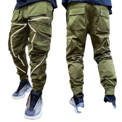 China Reflective Anti-Wrinkle Hip Hop Long Pants For Men's Soft Shell Lightweight Winter Slim Long Pants And Trousers for sale