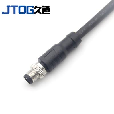 China M8 Assembly Automotive Industrial Weatherproof Straight Cable Connector Molded Unshielded Free End for sale