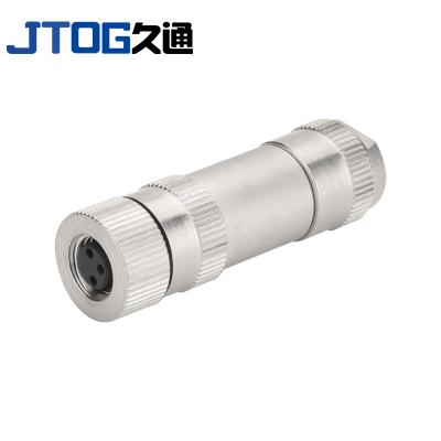 China Automotive M8 3 4 Pin Field Straight Wirable Assembly Waterproof Metal Shielded Connector for sale