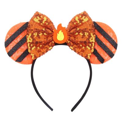 China New Popular Mouse Ears Bow Headband Baby Holiday DIY Halloween Party Children Hair Accessories for sale