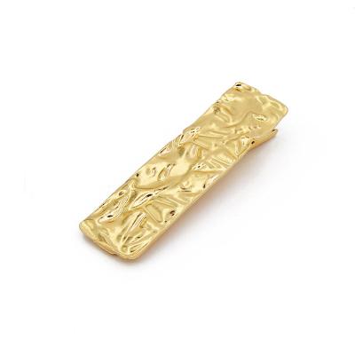 China New fashionable geometric wavy alloy texture hairpin hair electroplating accessories for sale