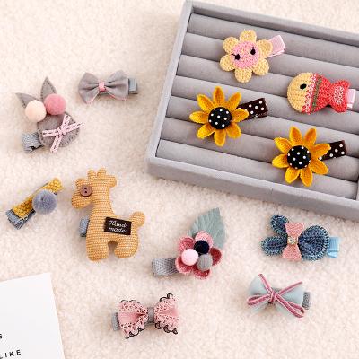 China Attractive Design / Top Quality 2 Pieces / Set Lovely Girls Hair Accessories Bows Little Daisy Children Baby Hair Clips Set for sale