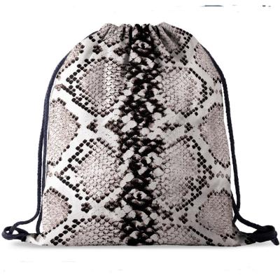 China 3D Printed LYMECH Suction String Bag Shopping Bags Digital 3D Printing Drawstring Promotional Backpack for sale